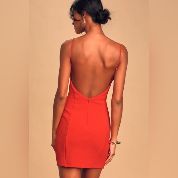 NEW WITH TAGS - Lulus Stay Out Later Red Backless Bodycon Mini Dress - Picture 2 of 5